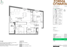 Mieszkanie, 61,85 m², 3 pokoje, piętro 2, oferta nr A1-20