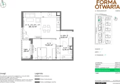 Mieszkanie, 52,34 m², 2 pokoje, piętro 2, oferta nr A1-27