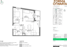 Mieszkanie, 54,28 m², 3 pokoje, piętro 4, oferta nr A1-41