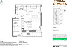 Mieszkanie, 68,41 m², 3 pokoje, piętro 1, oferta nr A2-17