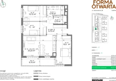 Mieszkanie, 81,68 m², 4 pokoje, piętro 1, oferta nr A2-18