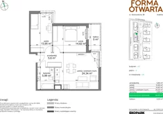 Mieszkanie, 64,50 m², 3 pokoje, piętro 2, oferta nr A2-23