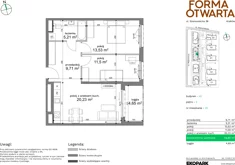 Mieszkanie, 60,18 m², 3 pokoje, piętro 2, oferta nr A2-25