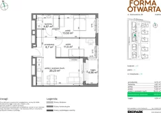 Mieszkanie, 58,83 m², 3 pokoje, piętro 3, oferta nr A2-34