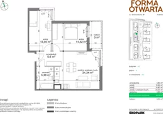 Mieszkanie, 64,50 m², 3 pokoje, piętro 4, oferta nr A2-43