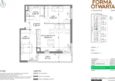 Mieszkanie, 68,41 m², 3 pokoje, piętro 4, oferta nr A2-47
