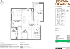 Mieszkanie, 71,39 m², 3 pokoje, piętro 5, oferta nr A2-52