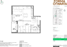 Mieszkanie, 52,34 m², 2 pokoje, piętro 5, oferta nr A2-59