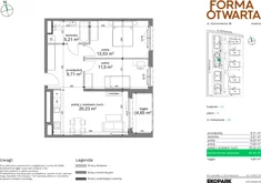 Mieszkanie, 60,18 m², 3 pokoje, piętro 6, oferta nr A2-63