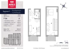 Lokal inwestycyjny, 44,66 m², 2 pokoje, piętro 2, oferta nr F26