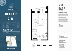 Mieszkanie, 45,74 m², 2 pokoje, piętro 2, oferta nr 2_18