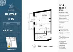 Mieszkanie, 44,21 m², 2 pokoje, piętro 3, oferta nr 3_15