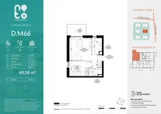 Mieszkanie, 40,58 m², 2 pokoje, piętro 2, oferta nr D/M66 