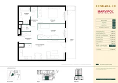 Mieszkanie, 71,85 m², 3 pokoje, piętro 1, oferta nr A012