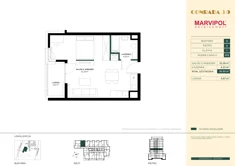 Mieszkanie, 36,50 m², 1 pokój, piętro 2, oferta nr A015