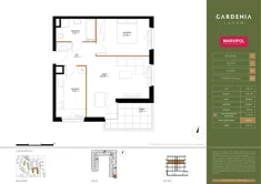 Mieszkanie, 54,36 m², 2 pokoje, piętro 2, oferta nr D022