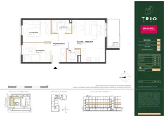 Mieszkanie, 53,63 m², 3 pokoje, piętro 1, oferta nr A027