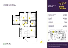 Mieszkanie, 77,18 m², 4 pokoje, parter, oferta nr A-1L