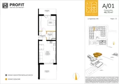 Mieszkanie, 46,76 m², 2 pokoje, parter, oferta nr A/01