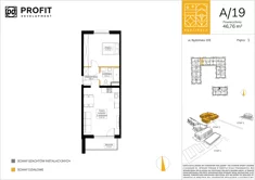 Mieszkanie, 46,76 m², 2 pokoje, piętro 1, oferta nr A/19