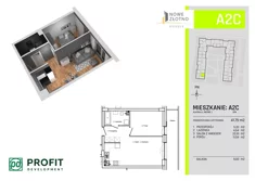 Mieszkanie, 37,94 m², 2 pokoje, piętro 1, oferta nr A-2C