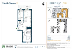 Mieszkanie, 61,07 m², 3 pokoje, piętro 3, oferta nr 169