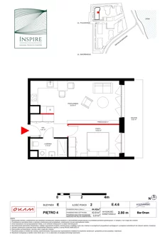 Mieszkanie, 43,91 m², 2 pokoje, piętro 4, oferta nr E.4.6