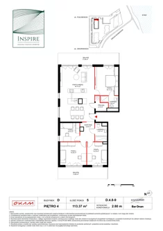 Mieszkanie, 113,37 m², 3 pokoje, piętro 4, oferta nr D.4.8-9