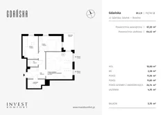 Mieszkanie, 64,43 m², 3 pokoje, piętro 2, oferta nr B1.2.9