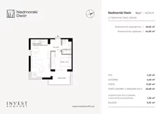 Mieszkanie, 46,50 m², 2 pokoje, piętro 1, oferta nr T.2.2.7