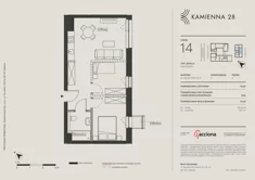 Apartament inwestycyjny, 53,40 m², 1 pokój, piętro 2, oferta nr 4.14