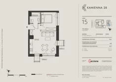Apartament inwestycyjny, 39,51 m², 1 pokój, piętro 2, oferta nr 4.15