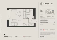 Apartament inwestycyjny, 27,73 m², 1 pokój, piętro 3, oferta nr 4.18