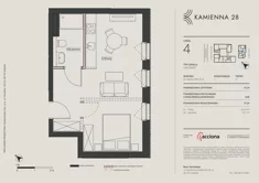 Apartament inwestycyjny, 37,24 m², 1 pokój, parter, oferta nr 4.4