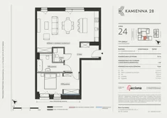 Mieszkanie, 76,46 m², 2 pokoje, piętro 1, oferta nr 28.24