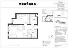 Mieszkanie, 54,28 m², 2 pokoje, parter, oferta nr 63.23