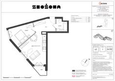 Mieszkanie, 46,89 m², 2 pokoje, piętro 2, oferta nr 63.32