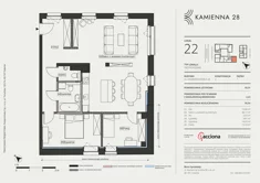 Mieszkanie, 95,54 m², 3 pokoje, piętro 1, oferta nr 28.22