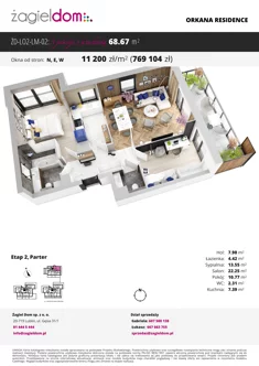 Mieszkanie, 68,67 m², 3 pokoje, parter, oferta nr LM-02