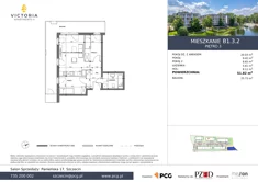 Apartament, 51,82 m², 3 pokoje, piętro 3, oferta nr B1.3.2