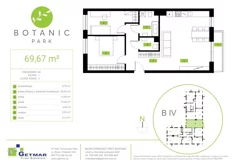 Mieszkanie, 69,67 m², 3 pokoje, piętro 1, oferta nr 145