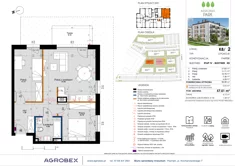 Mieszkanie, 57,01 m², 3 pokoje, parter, oferta nr K8/2