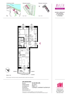 Mieszkanie, 52,10 m², 3 pokoje, piętro 4, oferta nr C/2/4/15