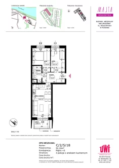 Mieszkanie, 52,10 m², 3 pokoje, piętro 5, oferta nr C/2/5/18