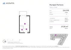 Apartament inwestycyjny, 27,55 m², 1 pokój, piętro 2, oferta nr 2.A.2.10