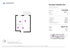 Mieszkanie, 38,47 m², 2 pokoje, parter, oferta nr 5.A.0.06