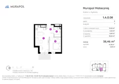 Mieszkanie, 38,46 m², 2 pokoje, parter, oferta nr 1.A.0.08