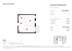 Mieszkanie, 47,71 m², 2 pokoje, parter, oferta nr 3.A.0.03