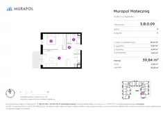 Mieszkanie, 39,84 m², 2 pokoje, parter, oferta nr 3.B.0.09