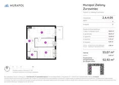 Mieszkanie, 52,92 m², 2 pokoje, piętro 4, oferta nr 2.A.4.05